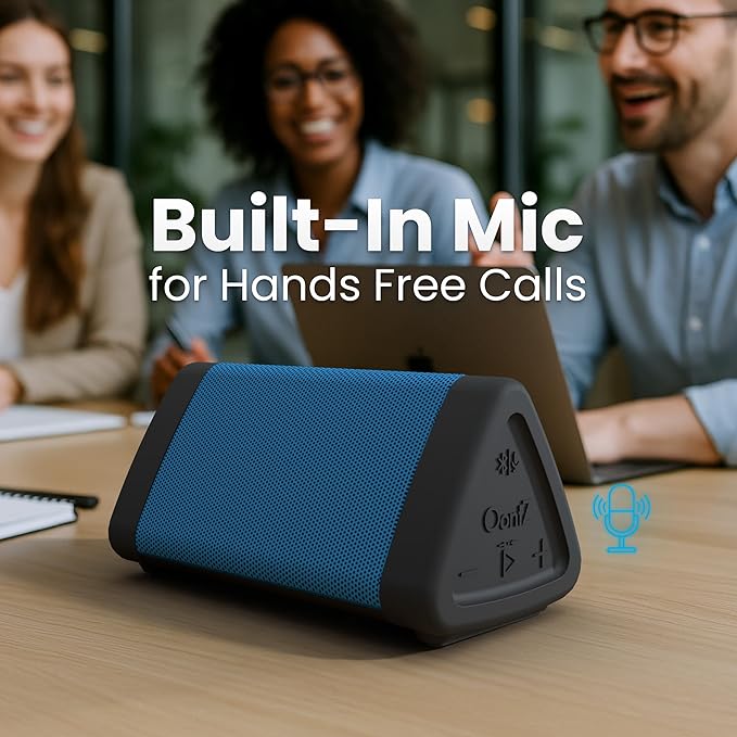 OontZ Angle 3 (4th Gen) – Portable Bluetooth Speaker, 12W Stereo Sound, 24 Hour Playtime, Rich Bass, 100 Foot Wireless Range, Waterproof, Home, Outdoor, Travel, Great Gift (Blue)
