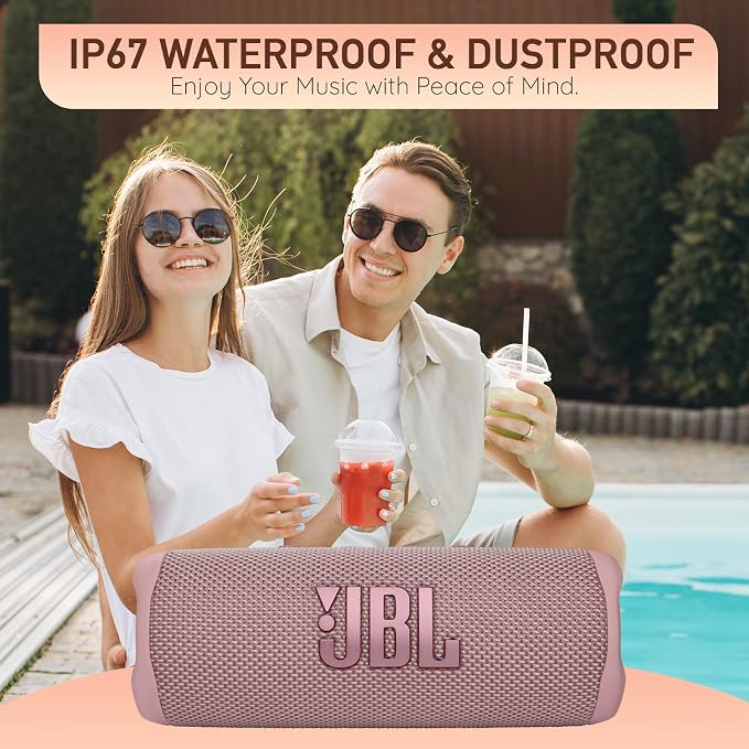 JBL Flip 6 Portable Bluetooth Wireless Speaker, IP67 Waterproof and Dustproof Built-in Battery - Black - Boomph's Comprehensive Ultimate Performance Cloth Solution for Your On-The-Go Sound Experience