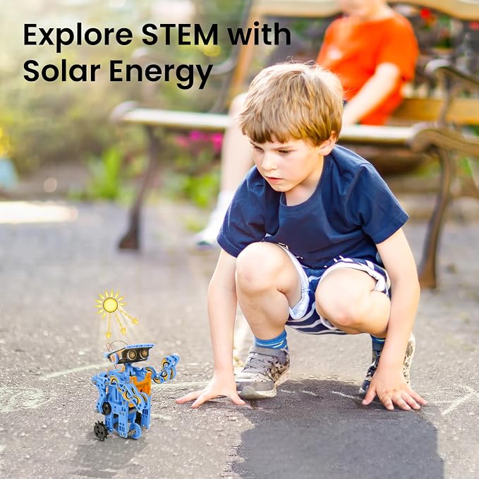 Sillbird Bundle - 2 Items Robot Building Kit with Remote Control & 12-in-1 Solar Robotic Toys Christmas STEM Gift for Boys Aged 8-14, Coding Technic Creative Gifts for Kids Teens