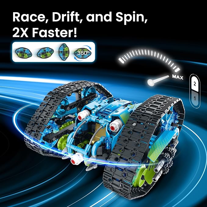 Sillbird 12-in-1 Solar Robot Toys & Robot Building Kit with Remote Control for Boys, Christmas STEM Robotics Technic Toy, Birthday Creative Gifts for Kids Ages 8-14