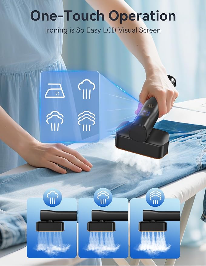Steamer for Clothes,Sundu Portable 2-in-1 Travel Steamer&Iron,15s Fast Heat-up,100ml Water Tank,Ironing Gloves,25 Min Powerful Continuous Steam,1000W&4 Modes Light Steam Iron for Travel&Home(Black