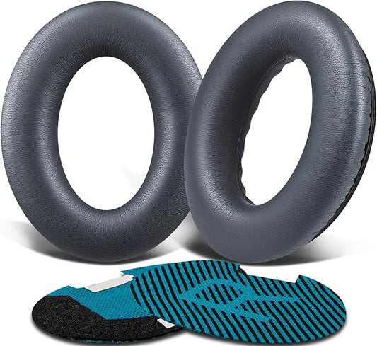 SoloWIT Protein Leather Earpads Cushions for Bose Headphones, Replacement Ear Pads for Bose QuietComfort 15 QC15 QC25 QC2 QC35/Ae2 Ae2i Ae2w/SoundTrue & SoundLink Around-Ear Series - Titanium