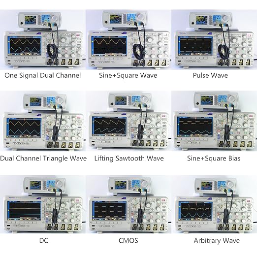 Koolertron Upgraded 60MHz DDS Signal Generator Counter,High Precision Dual-Channel Arbitrary Waveform Function Generator Frequency Meter 200MSa/s (60MHz)