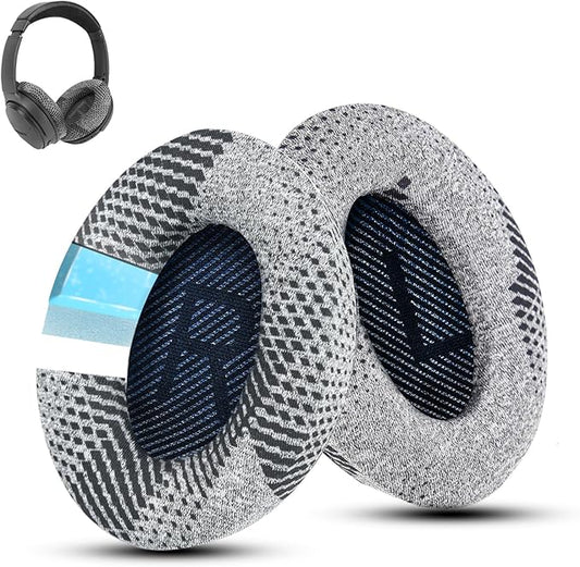 Cooling Gel Fabric Replacement Ear Pads for Bose QuietComfort 35 / QC35 II – Fits QC45 QC25 QC15 QC2, AE2i AE2w, SoundLink & SoundTrue (Dark Blue)