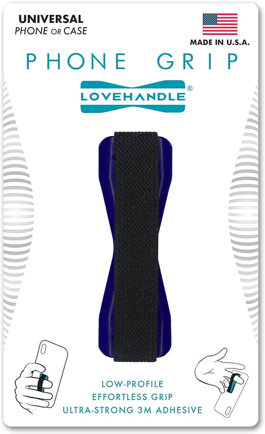LOVEHANDLE Phone Grip - Universal Phone Strap and Phone Grips for Back of Phone - Convenient Cell Phone Holder for Hand That Fits Most Smartphones and Mini Tablets - Made in The USA