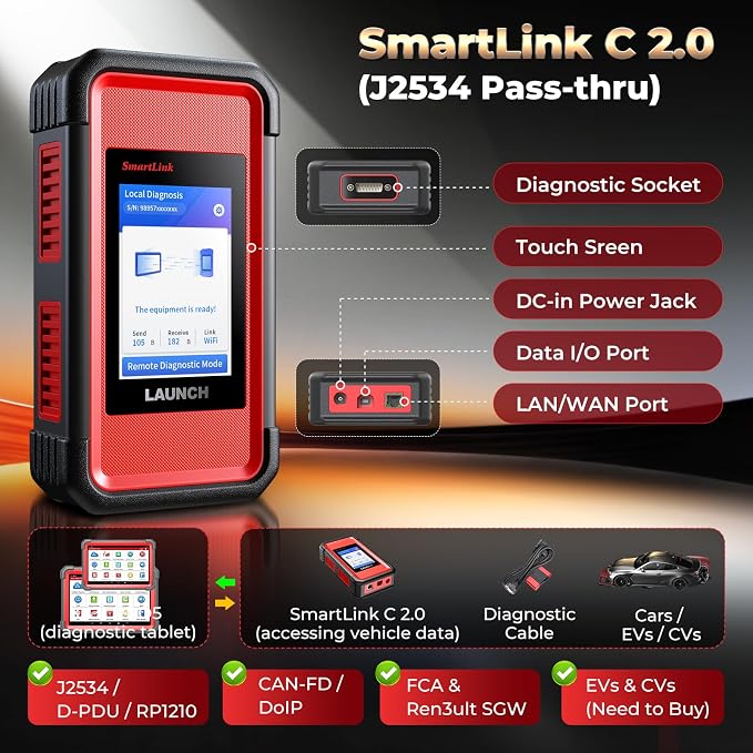 Launch X431 Scanner PRO5 J2534 Pr0gram ECU Coding, Topology, 60+ Services, Bi-Directional All System Scan Tool, CANFD DOIP, 200+ Brands, Guided Functions, 10+ High-end Features