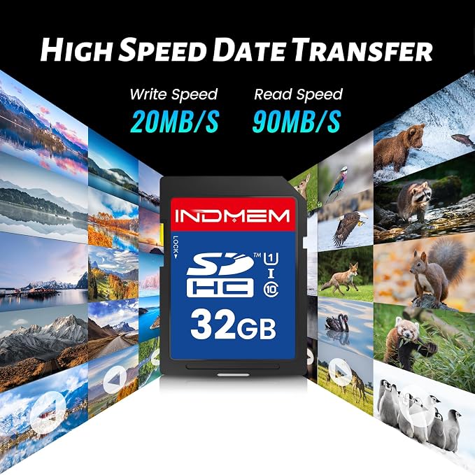 SD Card 32GB, 10-Pack UHS-I Class 10 MLC Flash Memory Cards, High Speed Full HD Video Recording Secure Digital Cards for Camera DSLR Action Cam Camcorder Phone Digital Device