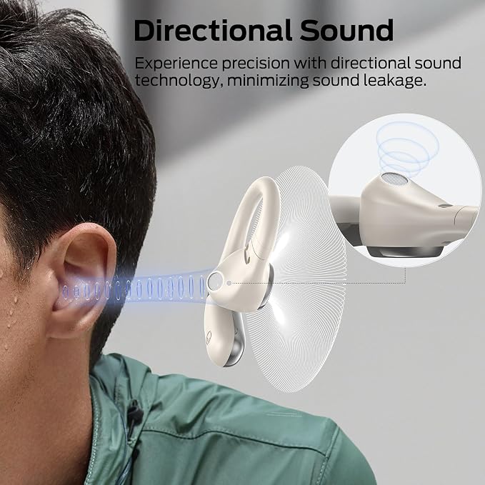 Monster Open Ear AC336 Wireless Earbuds, Bluetooth 6.0 Clip-On Earbuds with HiFi Stereo,with ENC Clear Call, 21H Playtime, Fast Charge, Touch Control, IPX6 Waterproof Wireless Headphones for Party