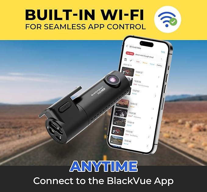 BlackVue DR590X Plus, 1080P Dash Cam Front, STARVIS Sensor, Free 32GB Micro SD Card & Hardwire Cable Included, Dash Camera for Cars, 24H Parking Mode, Built-in Wi-Fi, GPS, App Control