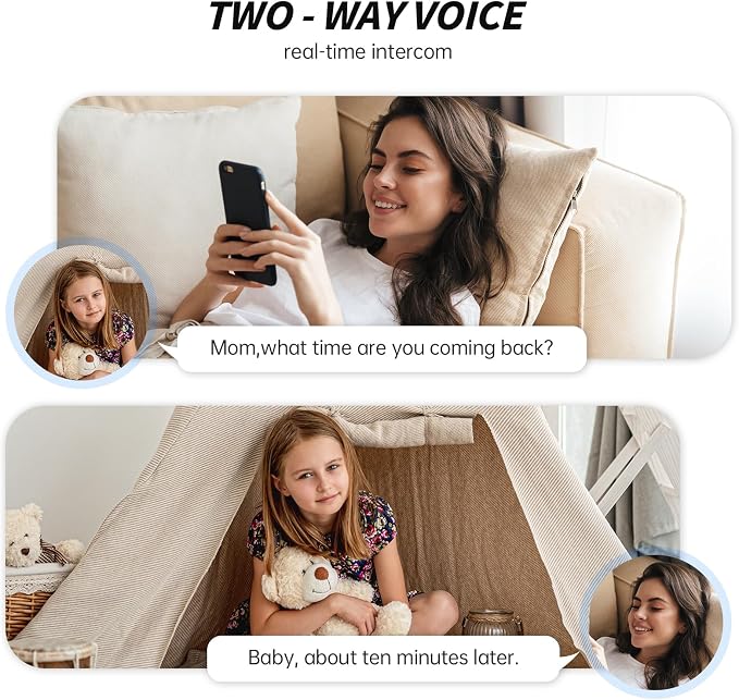 GBIUT Indoor Camera 2K HD 5G/2.4Ghz WiFi Pet Robot Camera Motion Detection and Alarm,Two-Way Talk,Color Night Vision, Nanny Cam Compatible with Alexa（Black）
