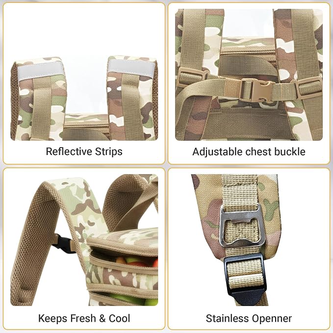 Fathers Day Gift-Tactical Backpack Cooler,Large Cooler Backpack Lunch Box for Men Adults Work with Handle,Insulated Soft Thermal Bag
