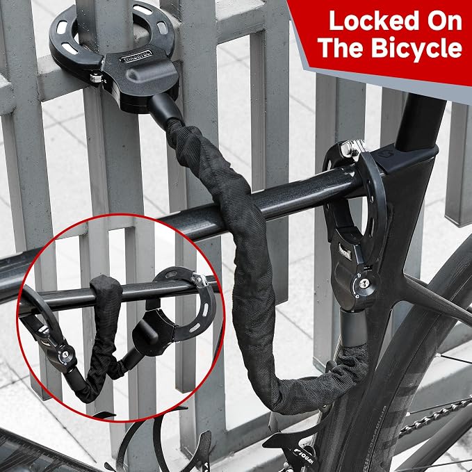 Heavy Duty Scooter Lock - 8mm Anti-Theft Chain Lock with 3 Keys, 94cm Weatherproof Security Lock for Electric Scooters, Bikes, Motorcycles