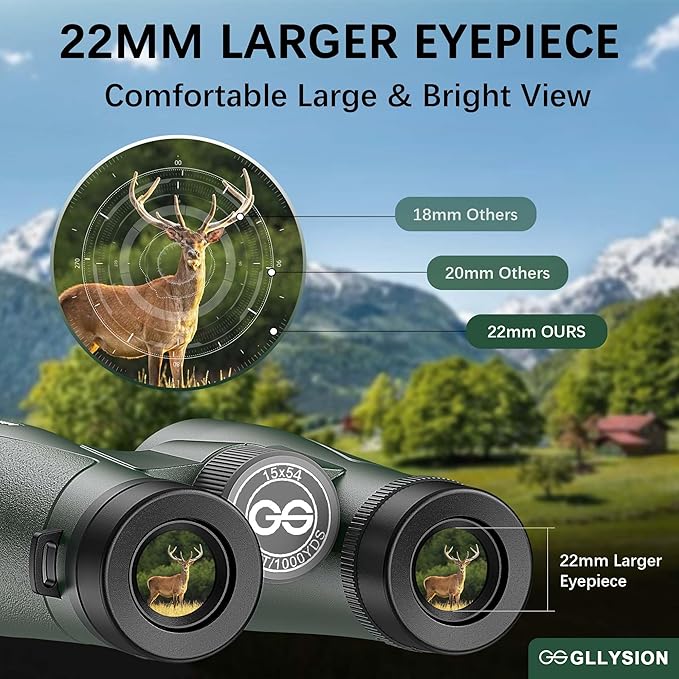15x54 Binoculars for Adults High Powered with Harness, Phone Adapter and Bluetooth Camera Remote - Super Bright Waterproof Binoculars for Bird Watching Hiking Cruise Travel Stargazing