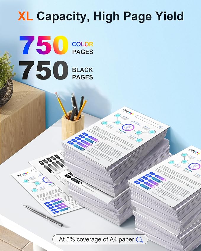 LC404 LC404XL Ink Cartridges Compatible for Brother LC404 LC404XL Ink Cartridge 4 Pack Work for MFC-J1205W MFC-J1215W MFC J1205W J1215W XL Printer High Yield (Black Cyan Magenta Yellow Combo Pack)