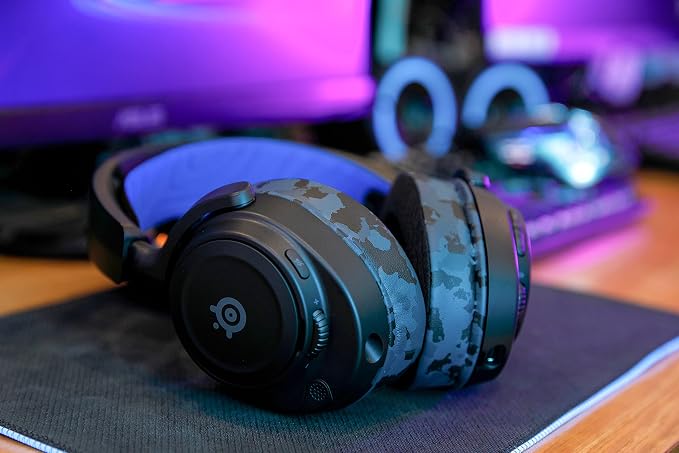WC Freeze for Arctis Nova - Hybrid Fabric Cooling Gel Replacement Earpads for Arctis Nova Pro Wired, Nova 7, 5, 4, 3, 1 - Made by Wicked Cushions (Does Not Fit Nova Pro Wireless) | Black Camo