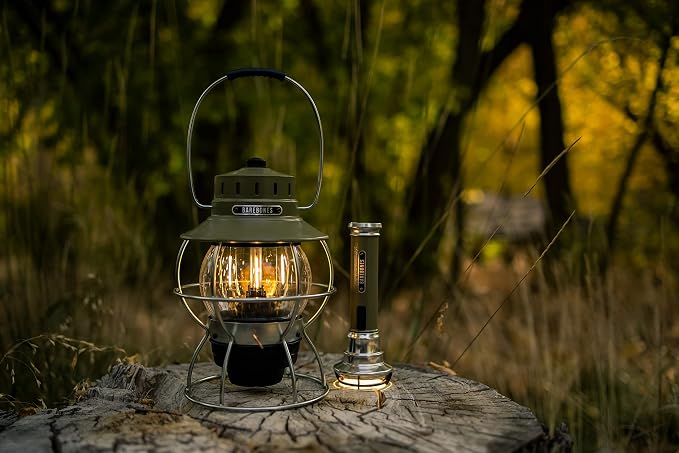 Barebones Vintage Flashlight - Olive Drab, USB Rechargeable LED Flashlight, 15-Hour Run Time, 170 Lumens, Compact and Durable, Water-Resistant Camping Gear and Hiking Accessory