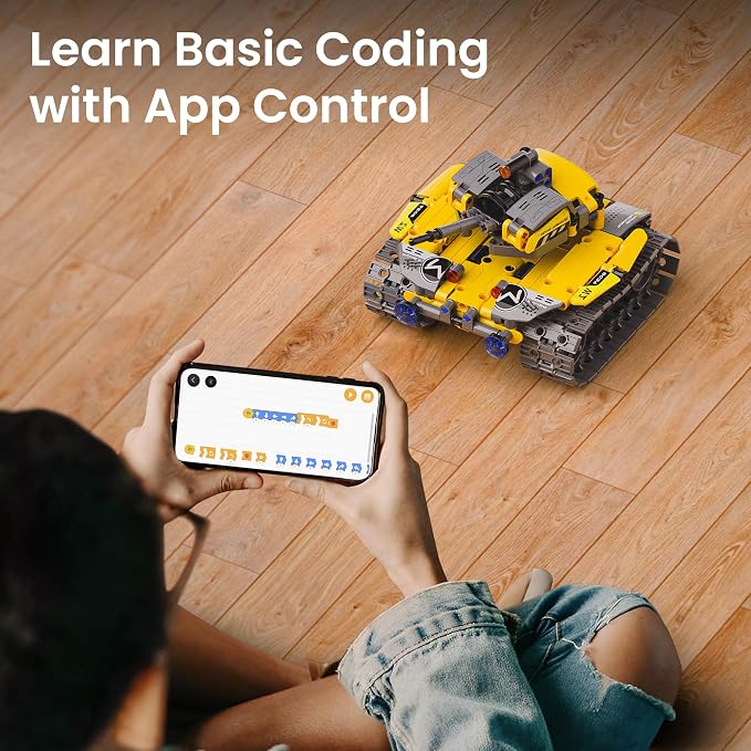 Sillbird Robot Building Kit with Remote Control STEM Gifts for Boys Age 8-13, Coding Robotic Toys for Kids Birthday, Buildable 5in1 Models with 488 Pieces