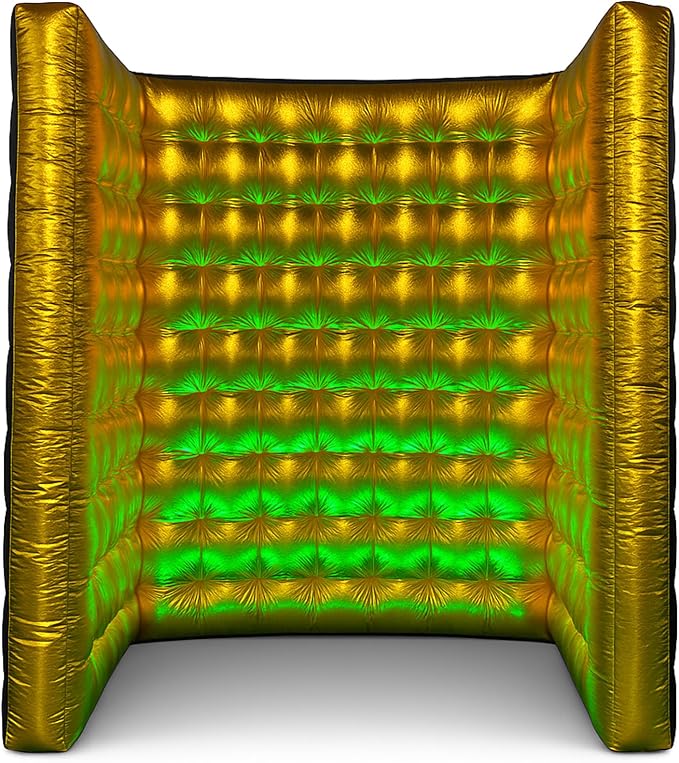 Golden new Inflatable Photo Booth Inflatable Photo Wall with Built-in Blower and LED Promotional Advertising for Wedding Events