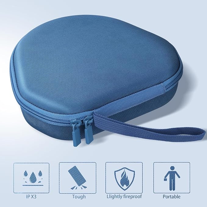 co2CREA Hard Case with Sleep Mode Replacement for Apple AirPods Max 2 / AirPods Max Wireless Over-Ear Headphones (Deep Blue Case)