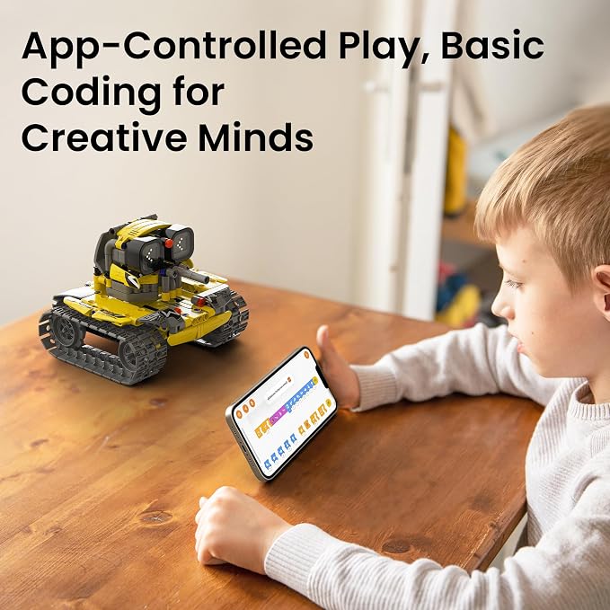 Sillbird Bundle - 2 Items Robot Building Kit with Remote Control Gifts for Kids Boys Ages 8-13, Coding Christmas STEM Robotic Technic Toys for Birthday, Build 5in1 Model