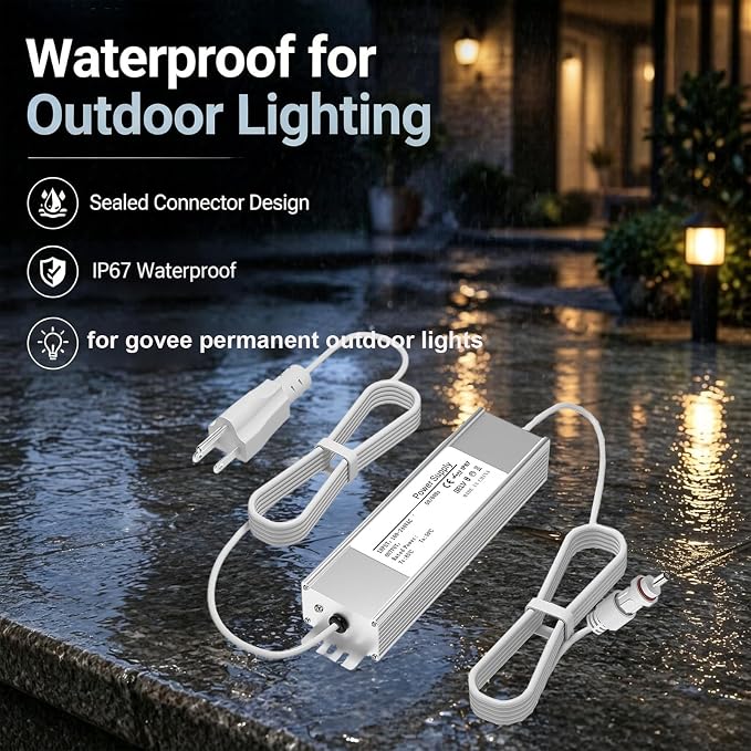 36V 3A Power Adapter for Govee Permanent Outdoor Lights H706A H706B H706C Power Cables