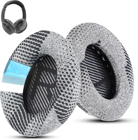 Cooling Gel Fabric Replacement Ear Pads for Bose Headphones – Fits QuietComfort QC45 QC35 II QC25 QC15, AE2i AE2, SoundLink & SoundTrue (Black)