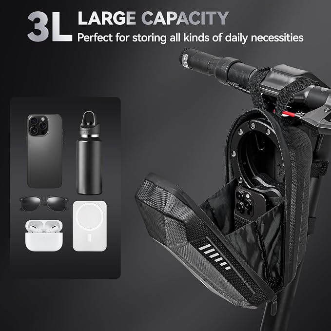 HEETA Electric Scooter Lock Anti Theft with Scooter Bag, 4 Digit Combination Bike Chain Lock, Heavy Duty Security Bicycle Lock Cable Accessories for E Scooter, E Bike, Motorcycle, Door, Gate & Fence