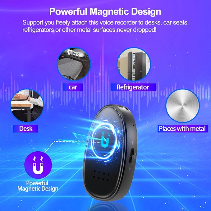 128GB (9860 Hours) Voice Recorder with DSP Triple Noise Reduction, MDalong 3072kbps MP3 Audio Recorderbuilt-in Speaker, HD Voice Activated Recorder for Work, Lectures, Interview, Black