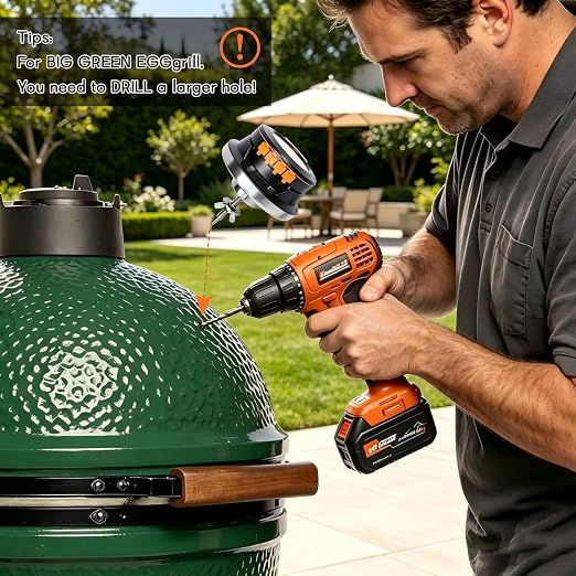 Bluetooth Smart Grill Gauge Thermometer with 2 Hub Meat Probes for Kamado Joe Grills Weber Smoker Offset Replacement Accessories,Universal Version Digital Grill Thermometer Real Time Monitoring