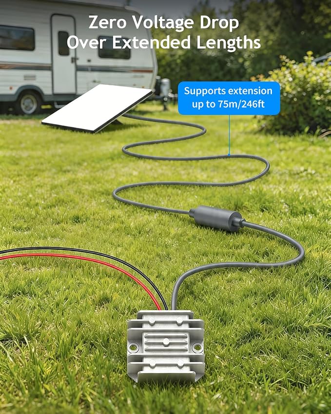 Starlink Mini 12V Adapter,12V/24V to 30V 3.5A DC Step Up Converter Starlink Mini Power Supply Adapter with Battery O-Ring Cable,Waterproof DC Port,9-28V Input,No Voltage Drop for Truck RV Accessorie