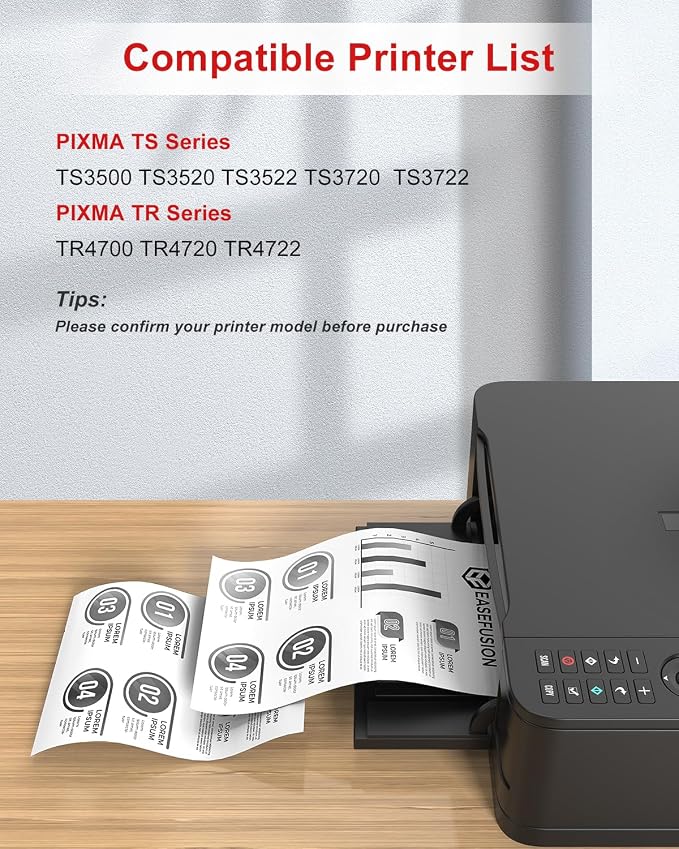 EaseFusion PG-275XL Black Ink Cartridge Replacement for Canon 275 Black Ink PG-275 PG275 PG275XL, Compatible with PIXMA TR4720 TS3522 TR4700 TS3500 TS4722 TS3722 Printer (2-Pack, High Yield)