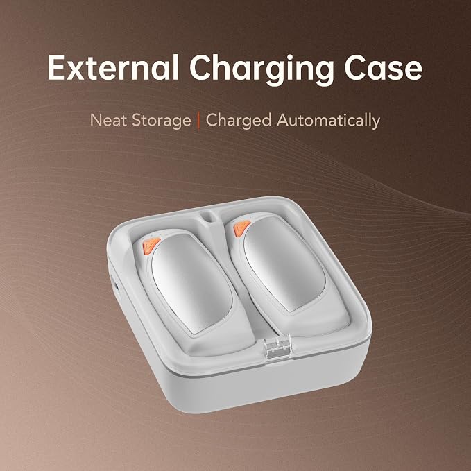 Hand Warmers Rechargeable 2 Packs, Double Sided Heating with AI Charging Case, 14000mAh Electric Hand Warmer Ultra Long Battery Life, Portable Heater Gifts for Christmas,Camping,Hunting