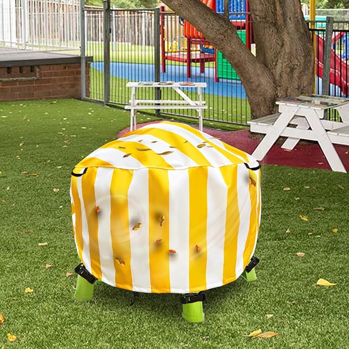 Water Table Cover Spiralin' Seas Waterpark Play Outdoor Sand Water Table Cover 34X34X18 inch-Yellow