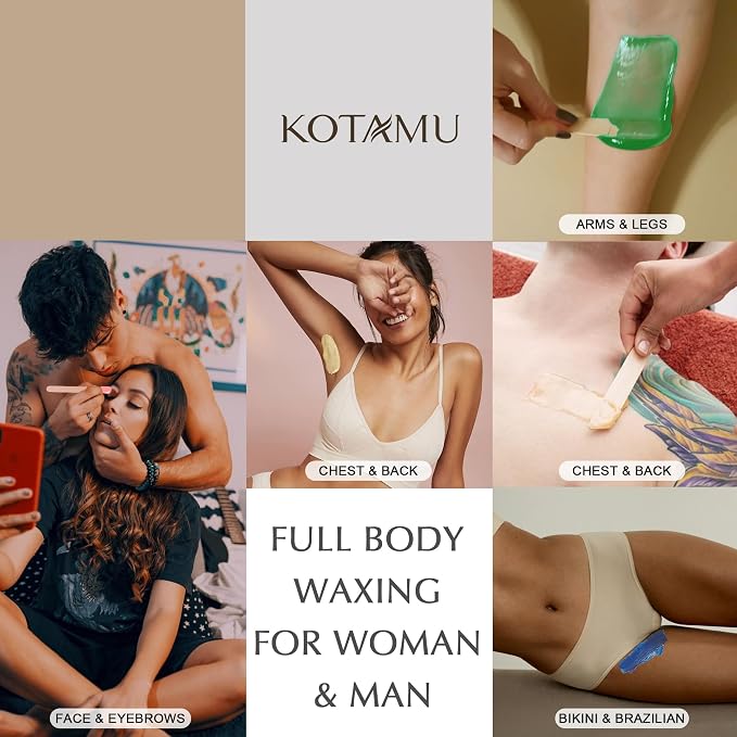 KOTAMU Waxing Kit Black Digital Wax Kit for Women Men Sensitive Skin Hard Waxing Pot for Eyebrow Face Leg Underarm Coarse Soft Hair Removal Professional Wax Warmer with 25 Accessories for Home Salon
