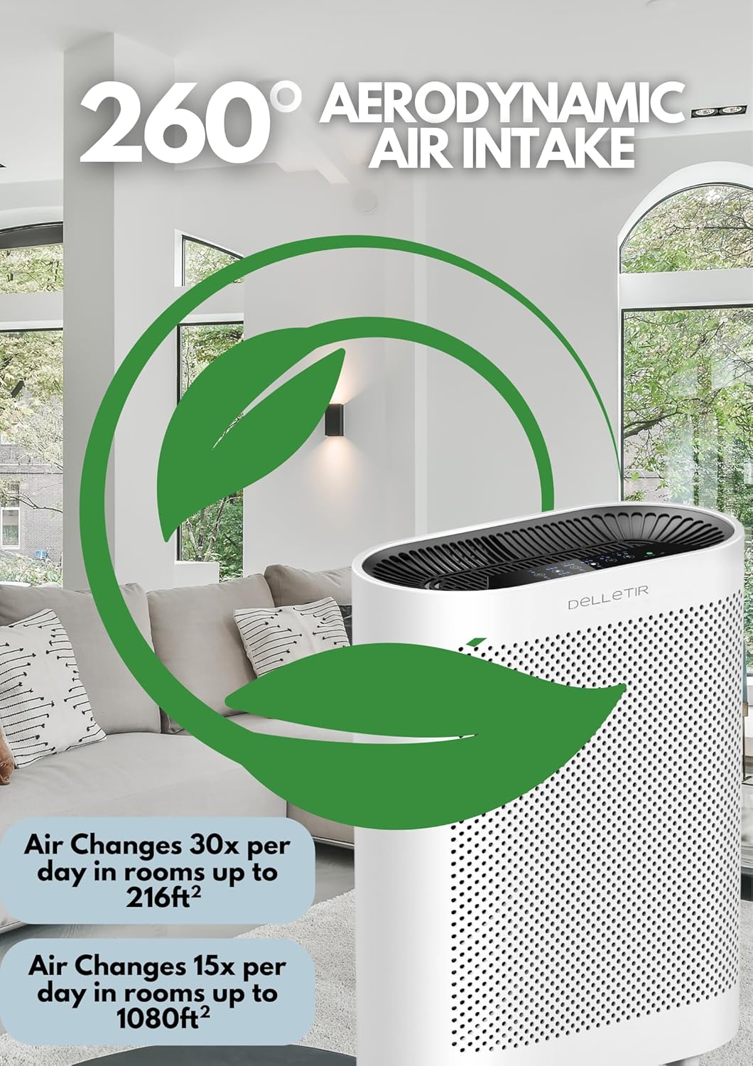 Office Air Purifier with 3-in-1 HEPA Filter Desktop Air Cleaner for Smoke, Dust, Pet Dander, HEPA Air Purifier for Home and Bedroom (EPI810)