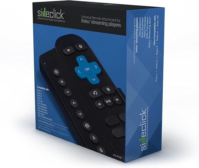 Universal Remote Attachment for Roku Streaming Player