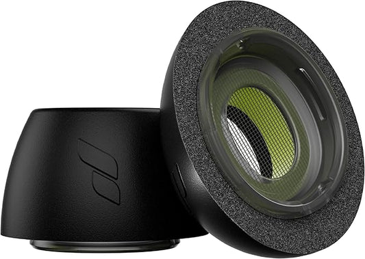 Proof Labs HyperFoam Memory Foam Ear Tips for AirPods Pro 1st & 2nd Gen - Patented Comfort Core for Improved Fit and Noise Cancellation, Anti-Slip Replacement Buds (S/M/L, Black)