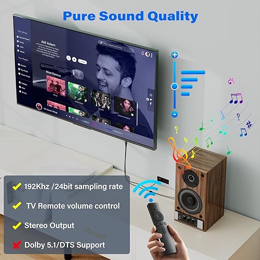 Unidirectional 192KHz HDMI ARC/eARC to Optical Toslink SPDIF Audio Extractor Splitter Converter Cable 6 Ft, USB Powered Digital Adapter for HDTV to Soundbar Home Theater Amplifier Old Speaker