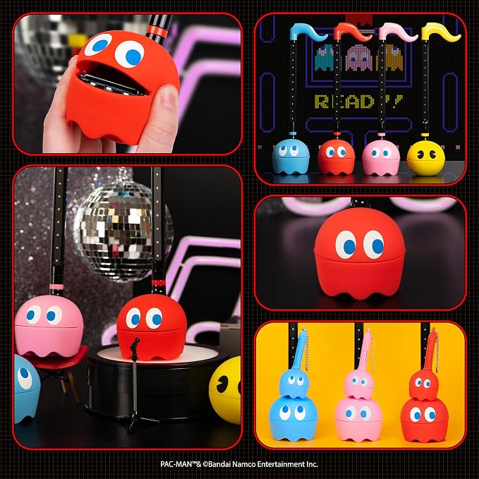 Otamatone PAC-MAN Electronic Musical Instrument Portable Synthesizer Toy from Japan by Maywa Denki – Fun Award-Winning Music Toy for Kids, Teens & Adults [English Instructions] - Blinky