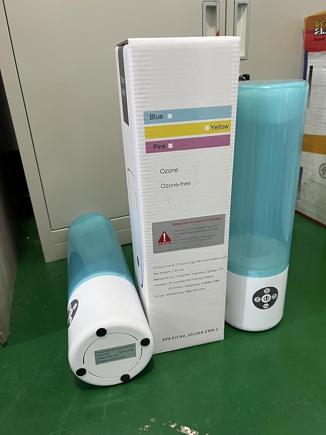 UV Light Sanitizer, 55w 254nm UVC Lamp for Room Surface Disinfection up to 750 sqft, Home/School/Hotel/Travel, Kills Bacteria/Molds/Dust Mites, 1Y warranty (Pink With Ozone)