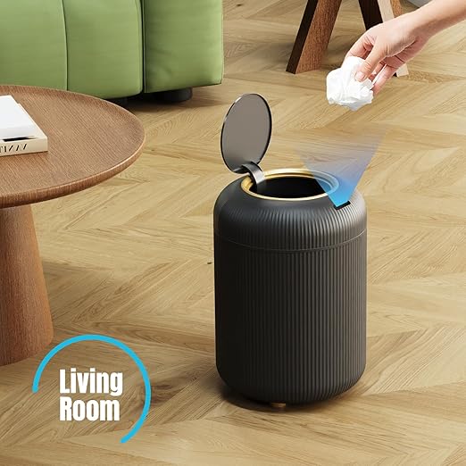 stonespace Motion Sensor Bathroom Trash Can, Small Wastebasket Touchless Trash Bin, Automatic Trash Can for Bathroom, Kitchen, Bedroom, Living Room, Office, 3 Gallon, Black