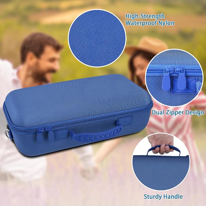 for Bose SoundLink Max Portable Speaker Hard Protective Case, Portable Travel Case Replacement with Shoulder Strap and Handle (Sky Blue Case) - co2CREA