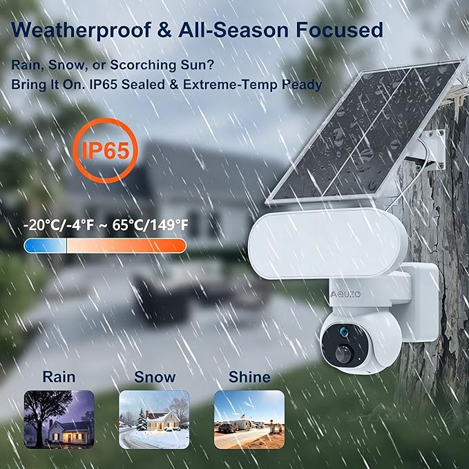 Solar Security Camera Wireless, 1500LM Floodlight & 2K PTZ | Color Night Vision, 64GB SD Included, 2.4G WiFi, Solar+Battery, AI Human Detection, 2-Way Audio, Siren Alarm, IP65 Waterproof