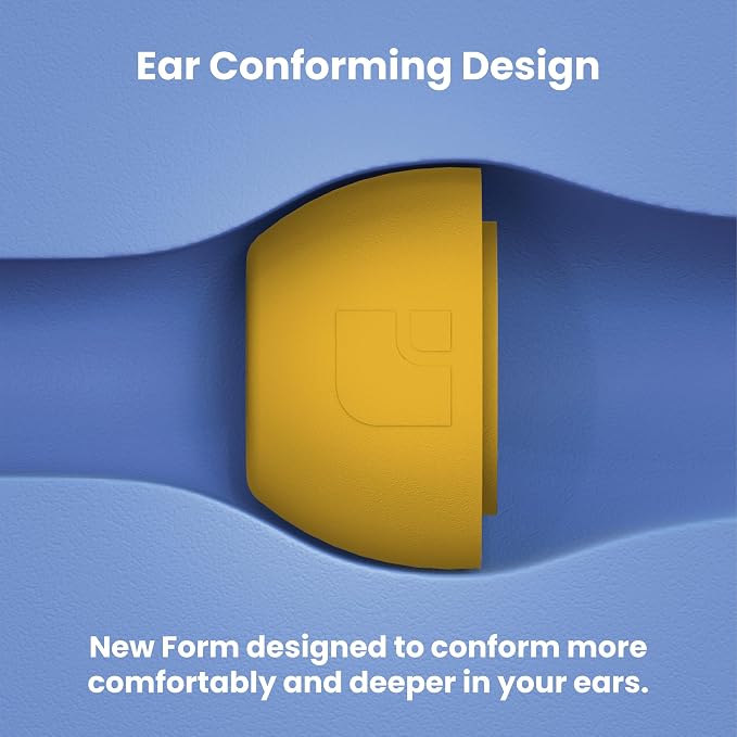Foam Masters Ultra-Premium Memory Foam Ear Tips for AirPods Pro 1st & 2nd Gen | 3 Pairs | New Ver. | Secure Fit | Super Comfort | Better Noise Cancel | Replacement Buds (Small, Orange)