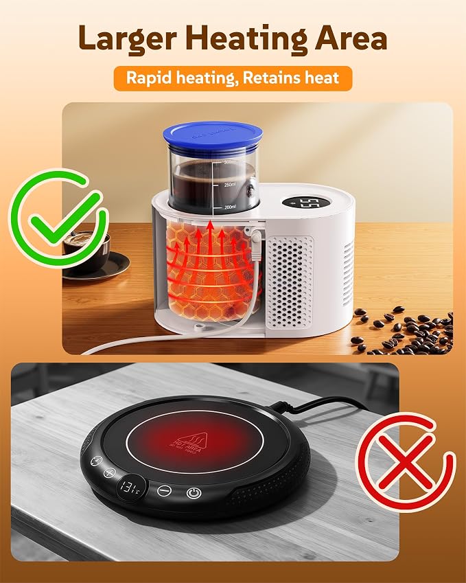 Coffee Cup Warmer,Mini Refrigerator for Wine Chiller,3-In-1 Cup Warmerfor Desk(Cooling, Heating, and Fermentation), Coffee Warmer, Suitable for Bedroom, Study, Office, etc.