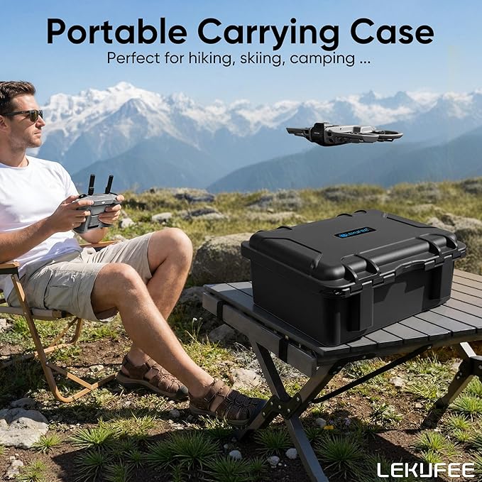 Lekufee Waterproof Hard Carrying Case for DJI Avata 360 Drone, Motion Fly More Combo, Battery (5 pcs), Goggles N3/3, RC Motion 3, DJI RC 2/RC N3/N2, FPV Controller 3, Accessories(Case Only)