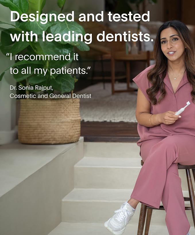 SURI Recyclable Plant-Based, Electric Toothbrush Heads - Long Lasting Replacement Heads | Compatible Only Sonic Electric Toothbrush - Sea Mist, Pack of 3