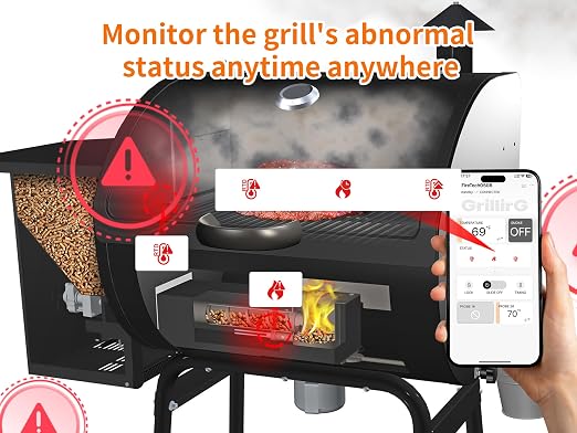 PID WiFi Gen 2 Pellet Grill Controller Replacement Board for Camp Chef (PG24-82) Models of Pursuit 20, SG24, XT24, SGG/SG 30, SGX36, DLX24/36 – App-Enabled Smoker Thermostat Control Panel