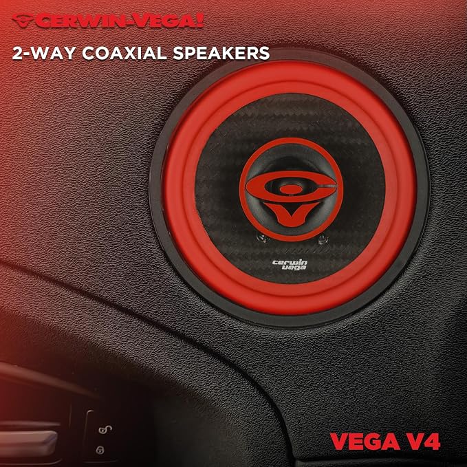 CERWIN-VEGA! V4 4" VEGA 2-Way 240 Watts 4 Ohm Coaxial Speakers(Pair)