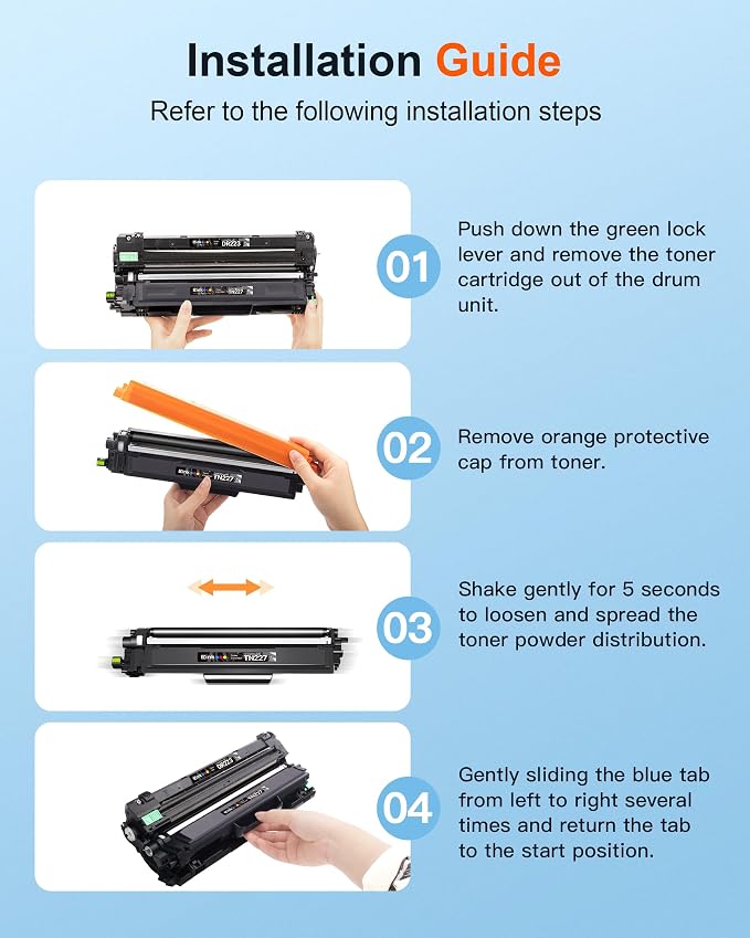 E-Z Ink Pro Toner Cartridge Replacement for Brother TN227 Black TN-227BK TN227BK TN223 High Yield to use with Brother HL-l3270CDW MFC-L3770CDW MFC-L3750CDW HL-L3230CDW HL-L3290CDW HL-L3210CW (2 Black)